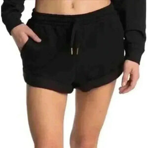 We Wore What Black Pull Up Shorts Size M NWT